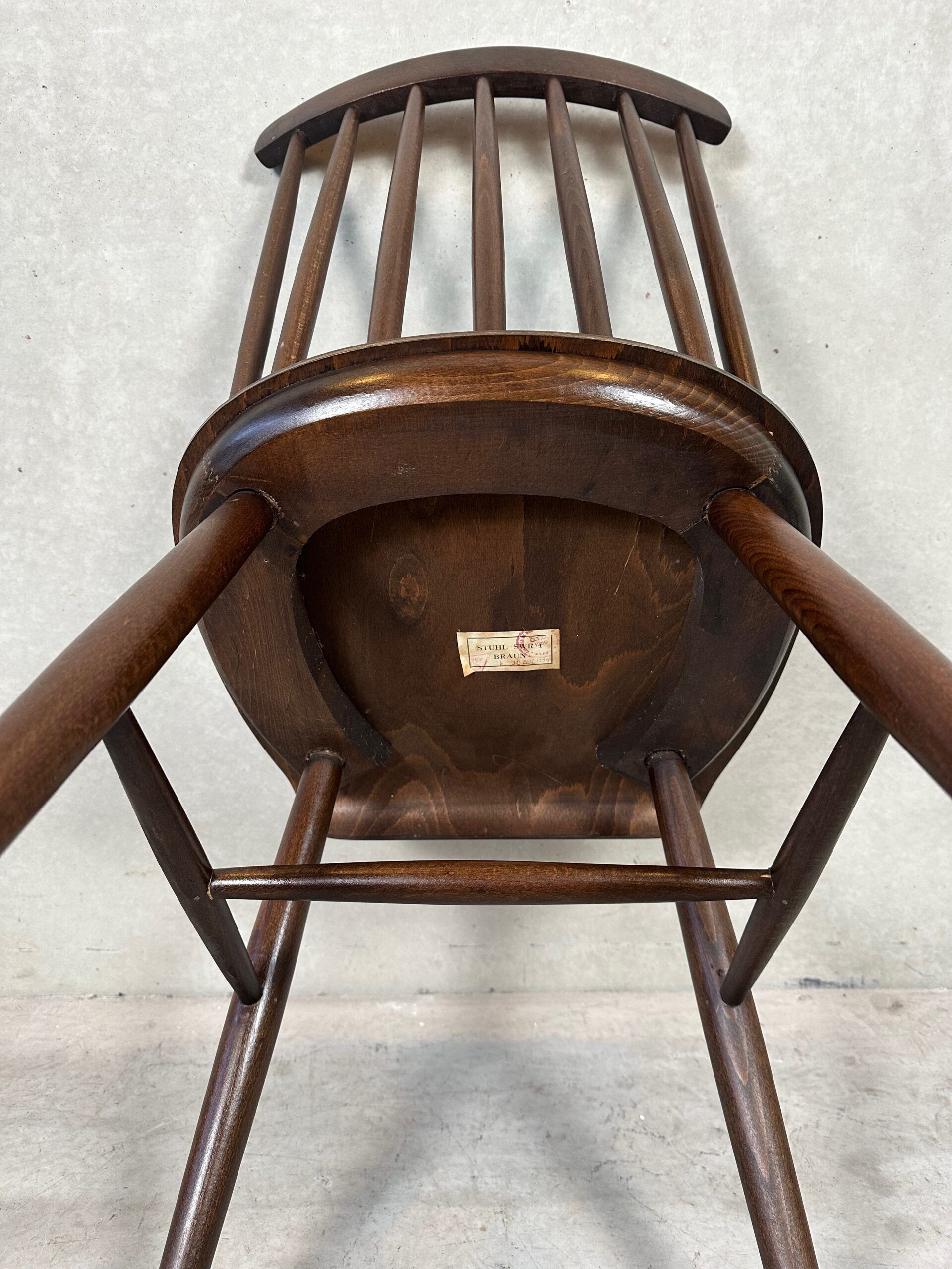 4x spindle chairs Ilmari Tapiovaara (Finland)