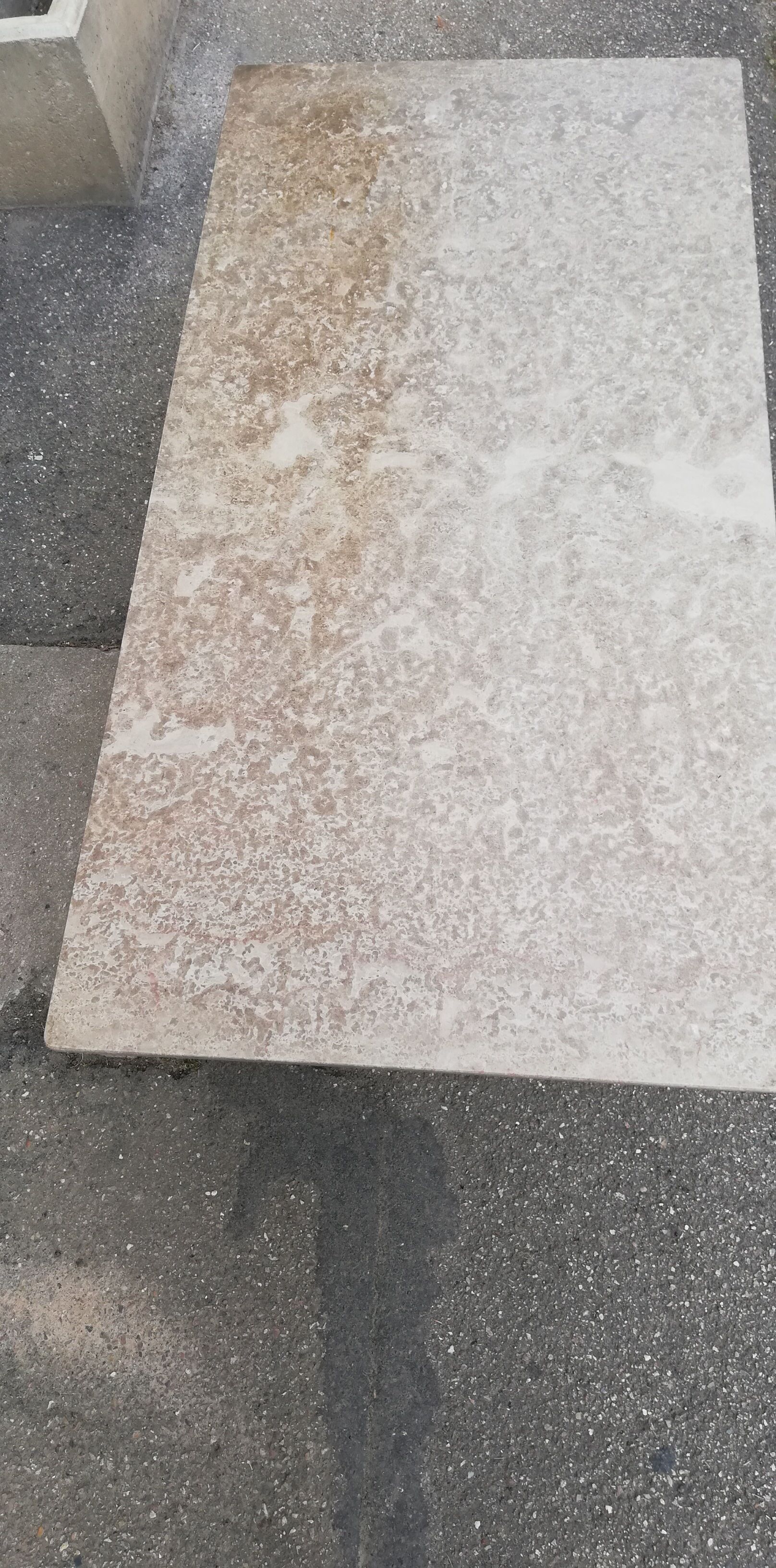 Vintage beige marble coffee table