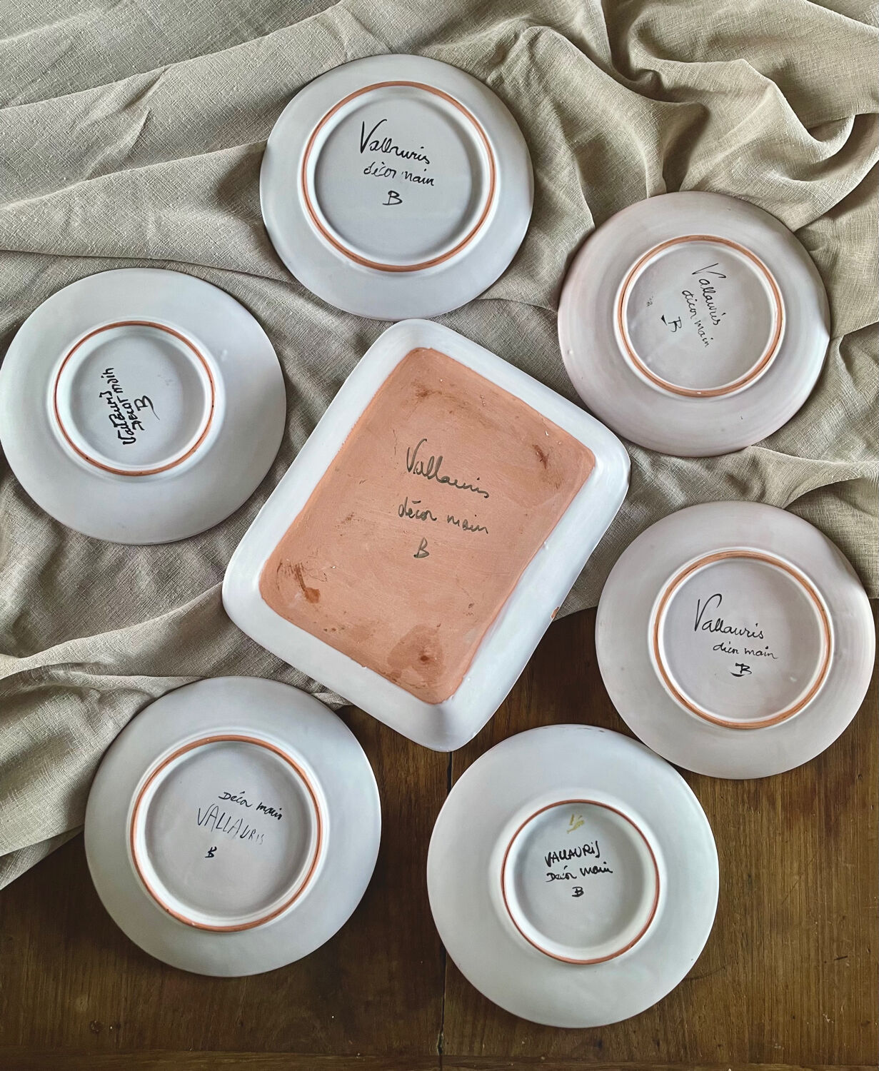 Rare service Vallauris Marius Bessone 1960