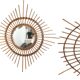 Set of 3 Rattan and Bamboo Mirrors, 1950s/60s