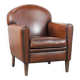 Sheepskin art deco design armchair with timeless and warm colours
