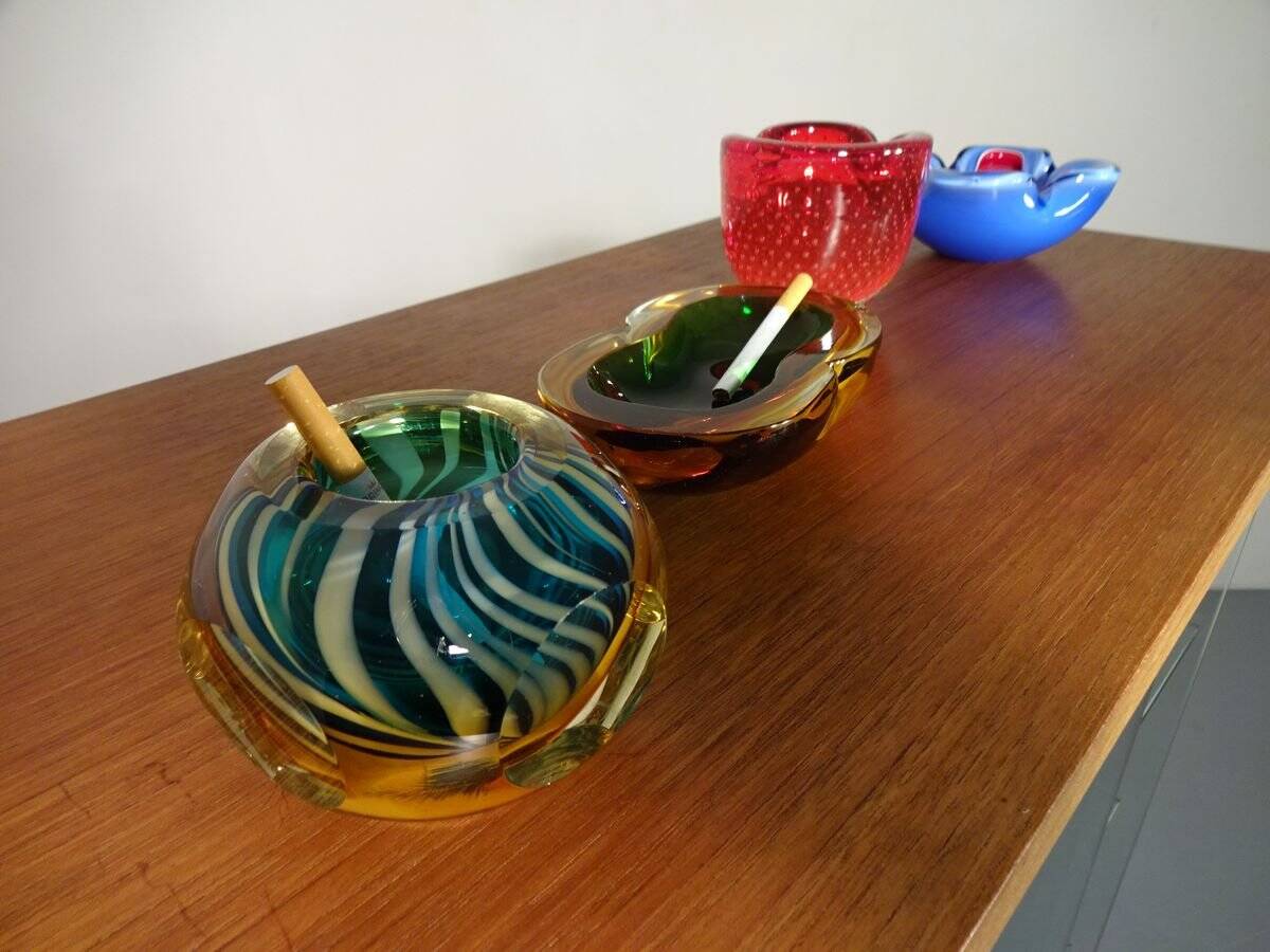 Italian Murano Glass Ashtray, 1960s