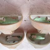 Set of 4 plaster wall lights