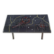 Small coffee table Vallauris ceramic with marine patterns, signed AONI.