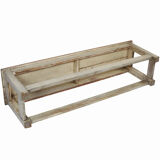 Table basse patine rose blanc piece d'origine vieux teck