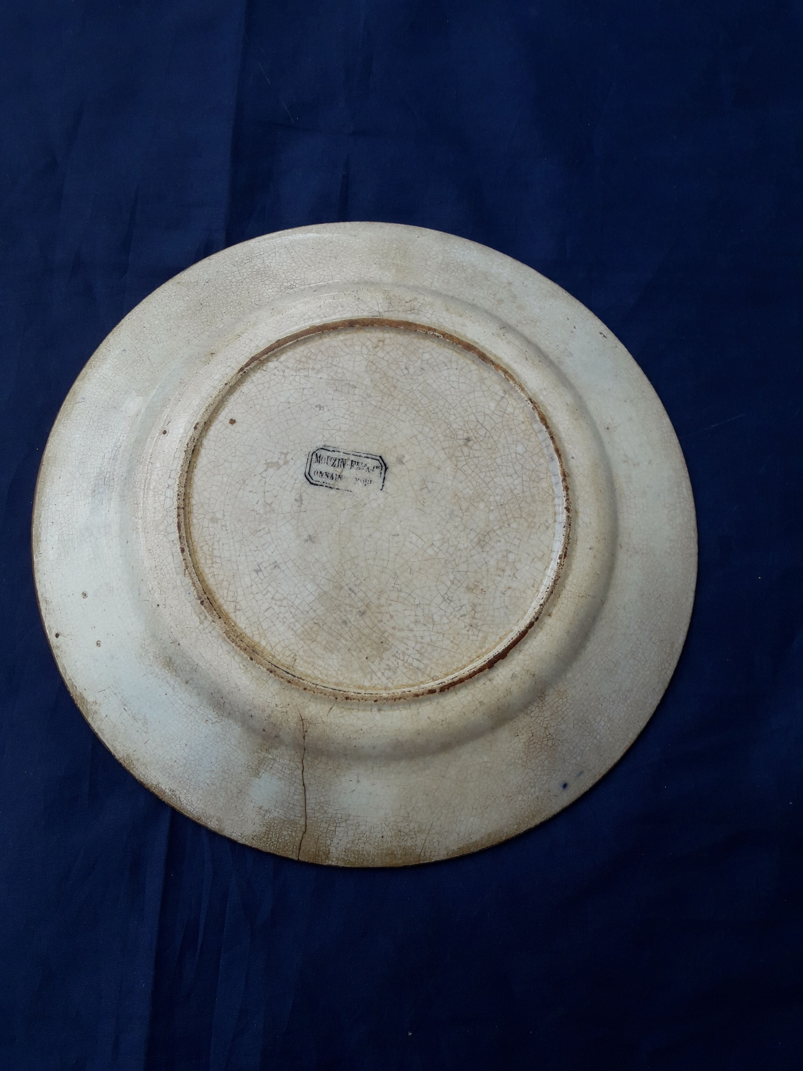 Onnaing Mouzin diam earthenware plate 21.5 cm