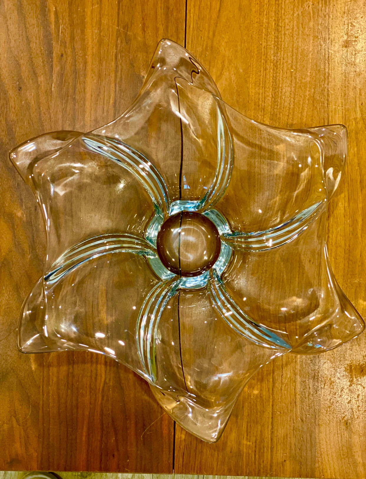 Crystal basin of the art crystallery of vannes circa 1970