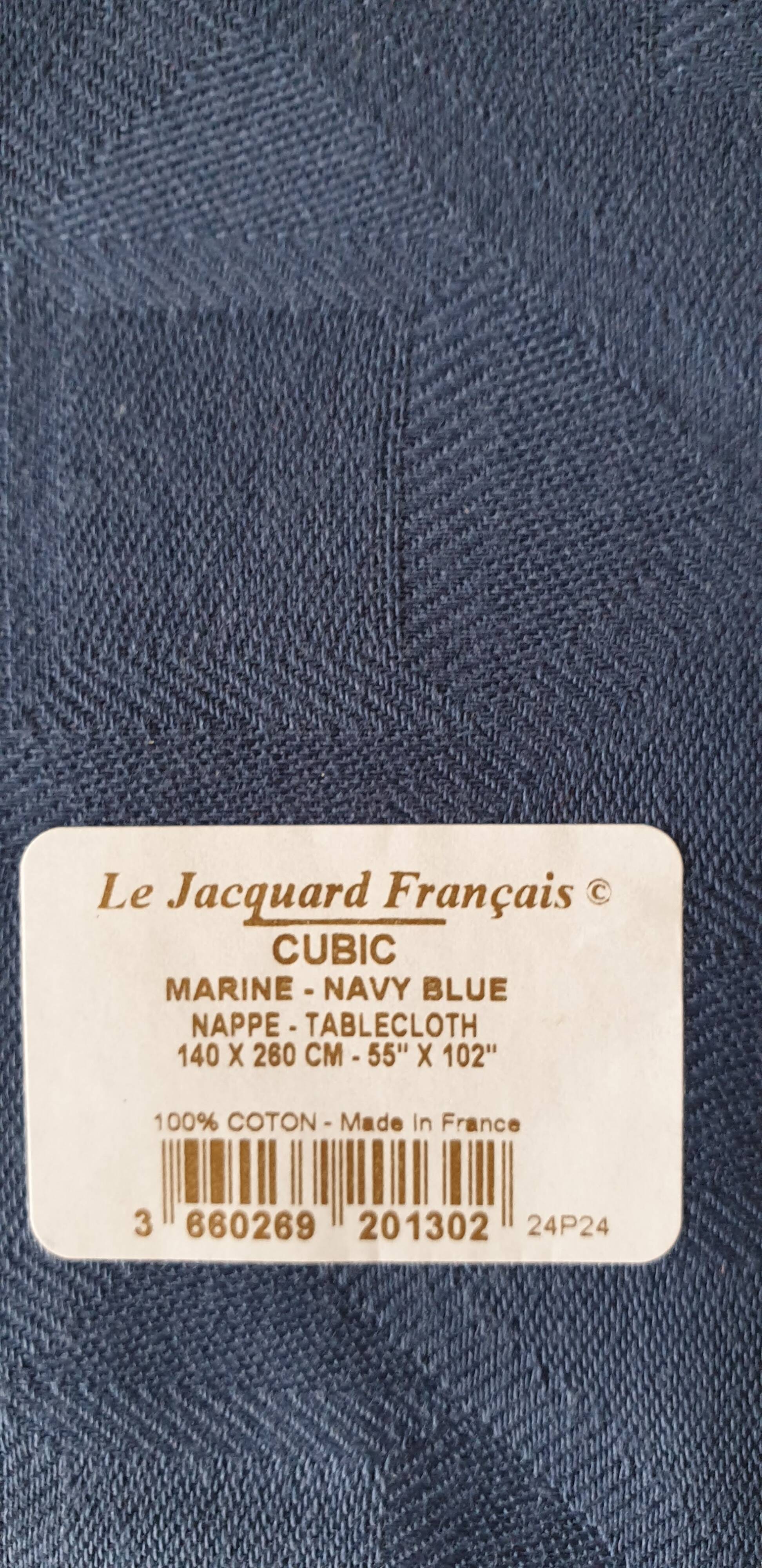 Le Jacquard Français nappe Cubic 100 % coton