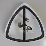 Perspex and expanded metal wall light from the 50s and 60s