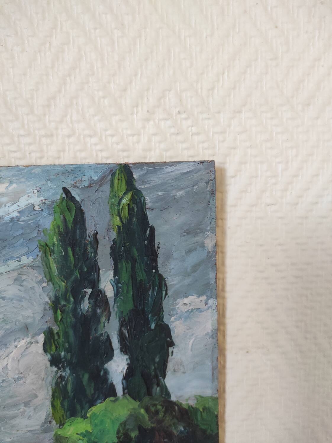 Riverside landscape painting (signed Chevalier)