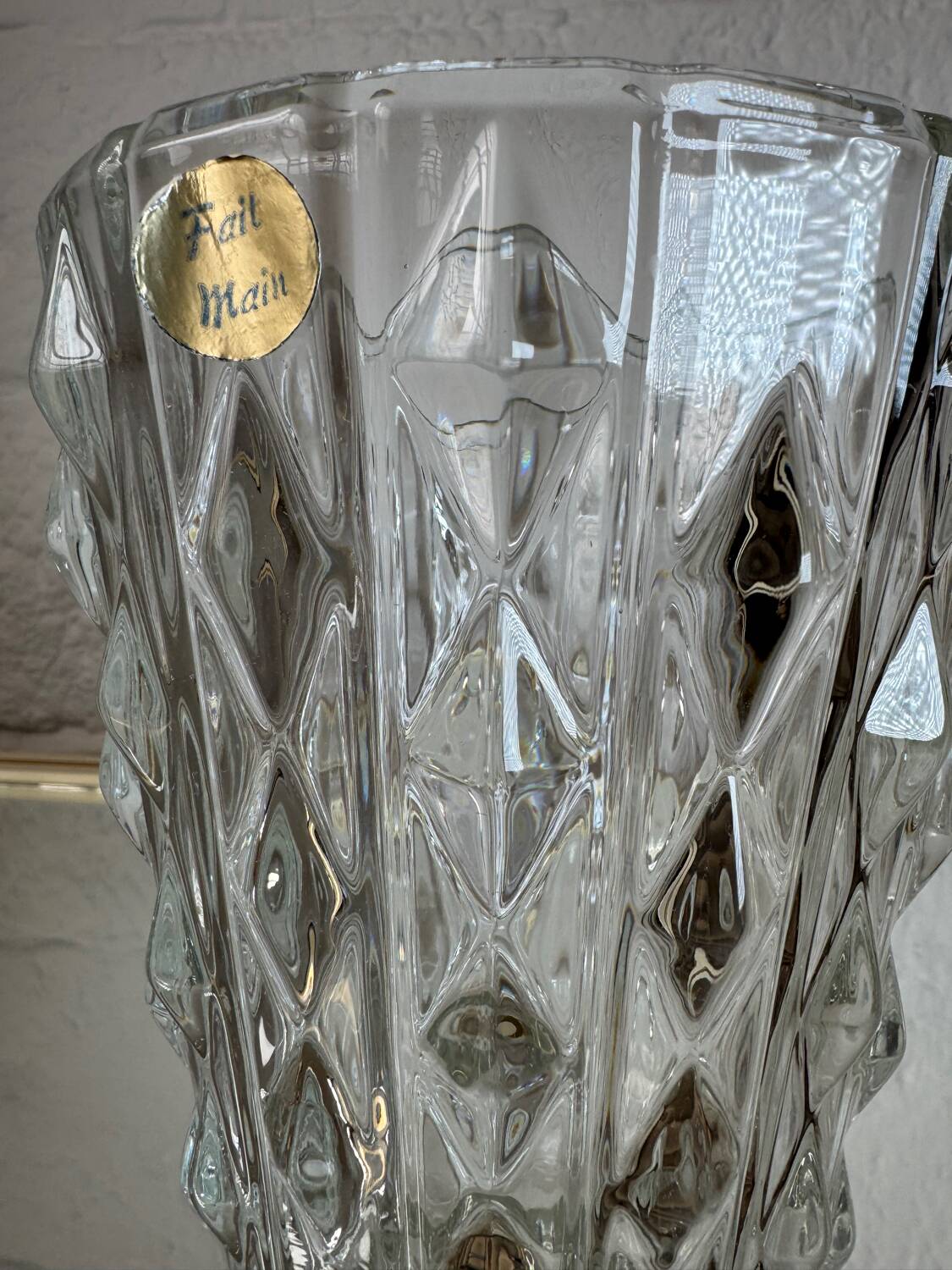 Vase verre de cristal vintage