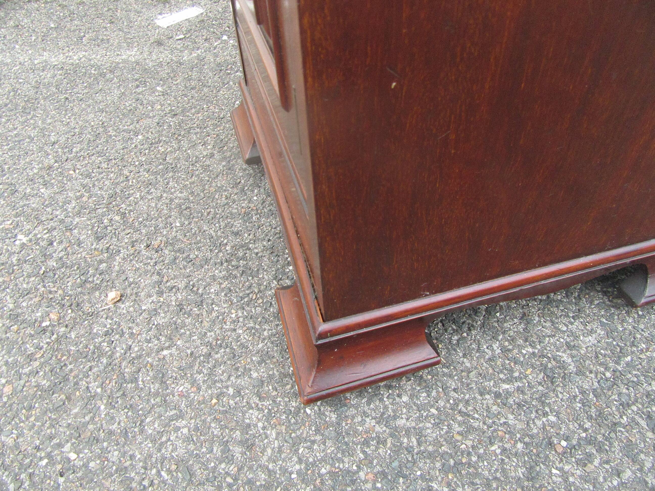 English mahogany bedside table