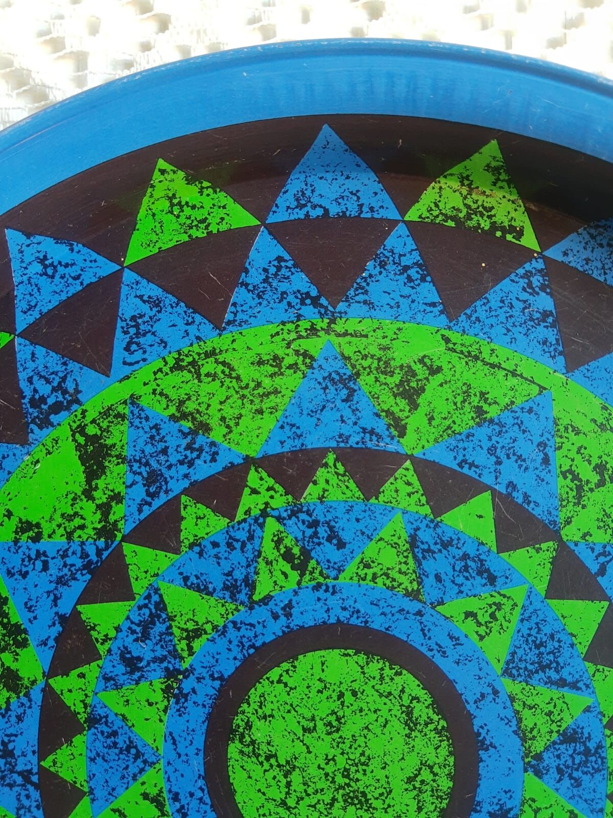 Vintage Maxwell France Round Metal Advertising Tray