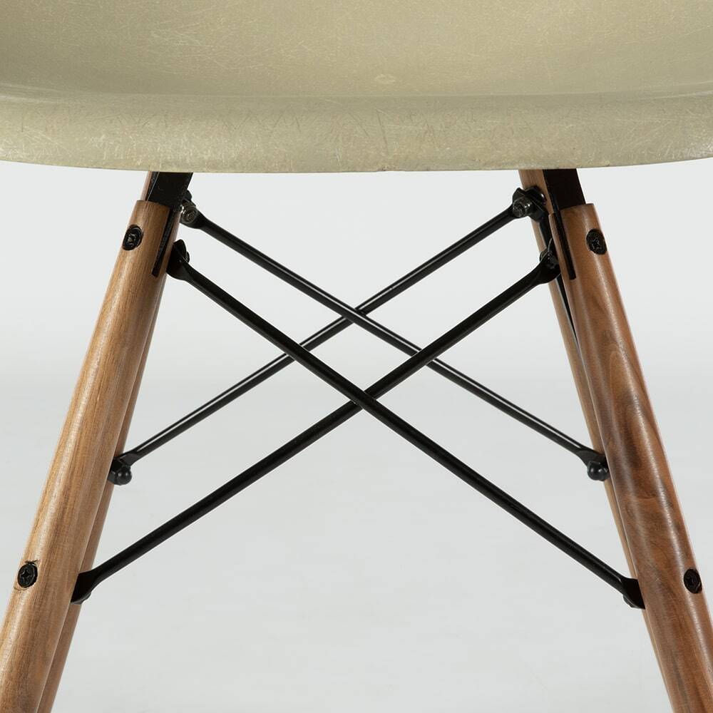 Grey Yellow Set (6) Vitra Vintage Original Eames DSW Side Shell Chairs