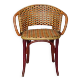 Fischel wicker terrace armchair 1930, N°415/F