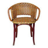 Fischel wicker terrace armchair 1930, N°415/F