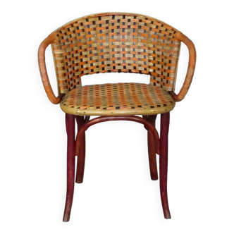 Fischel wicker terrace armchair 1930, N°415/F