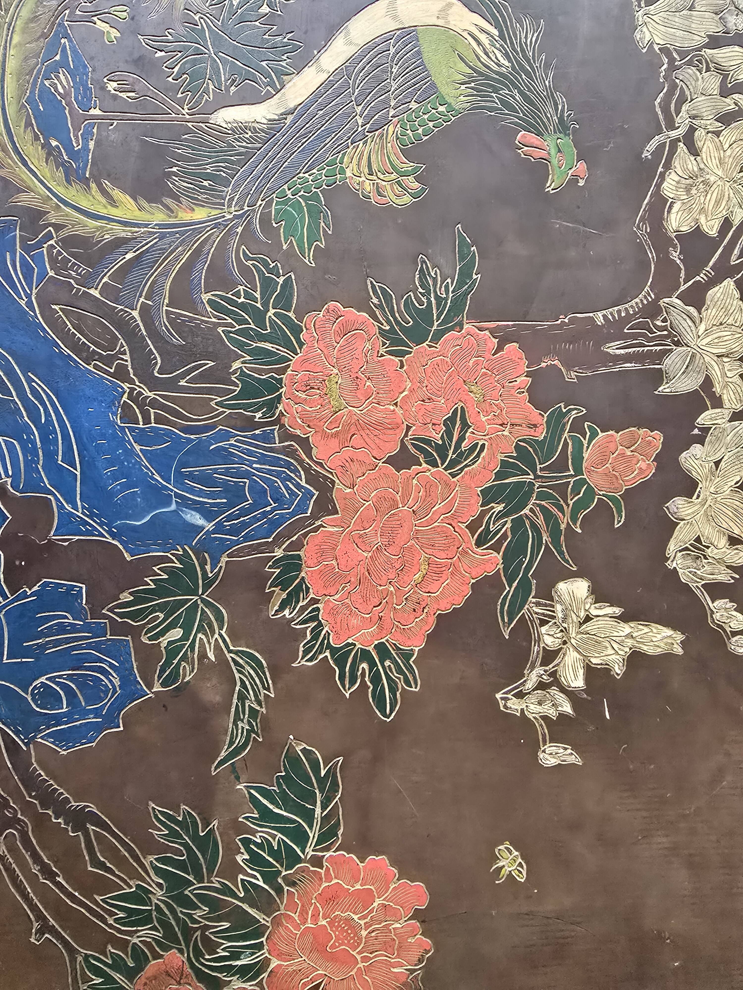 Antique Chinese lacquered coffee table