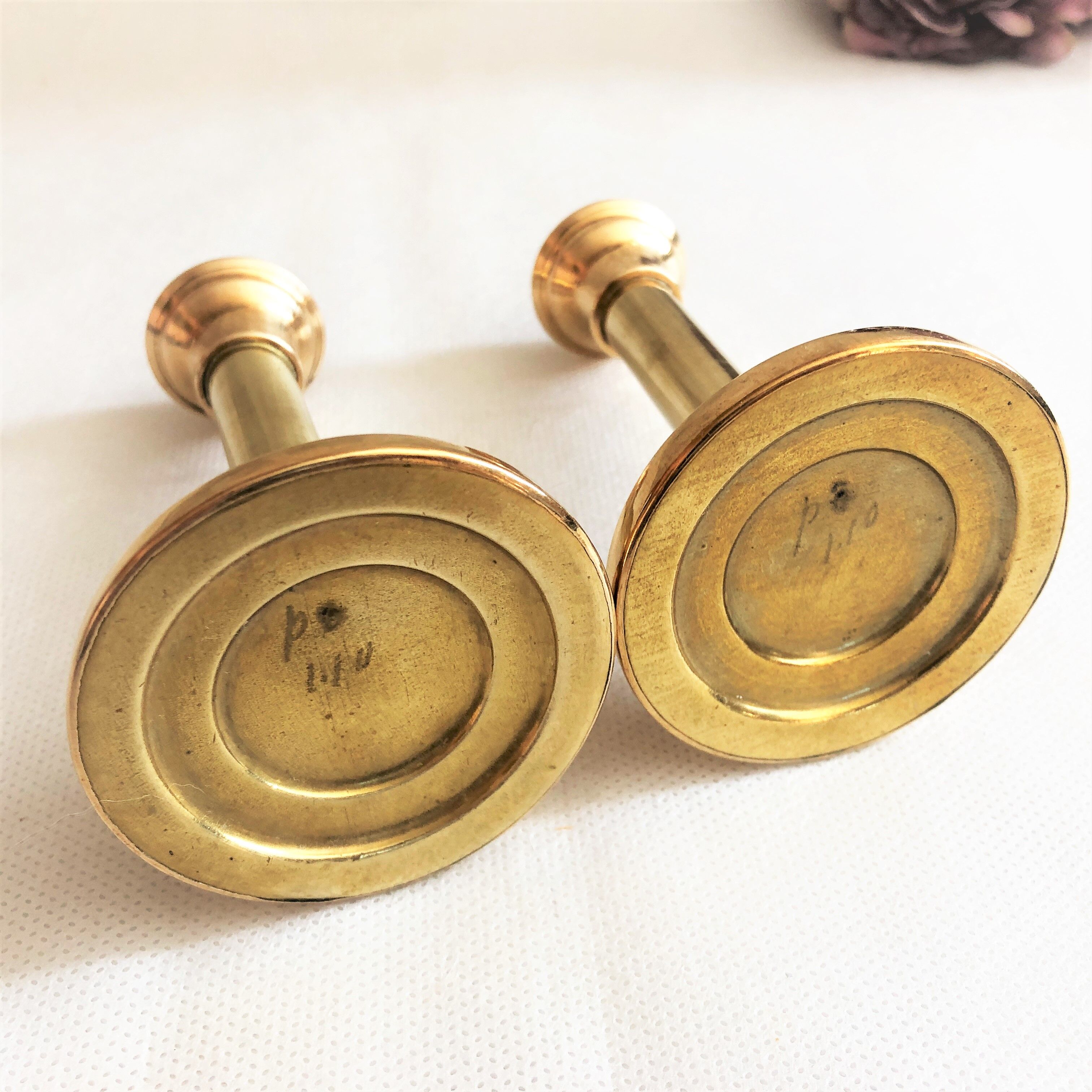 Pair of candlesticks for fine candles early twentieth century