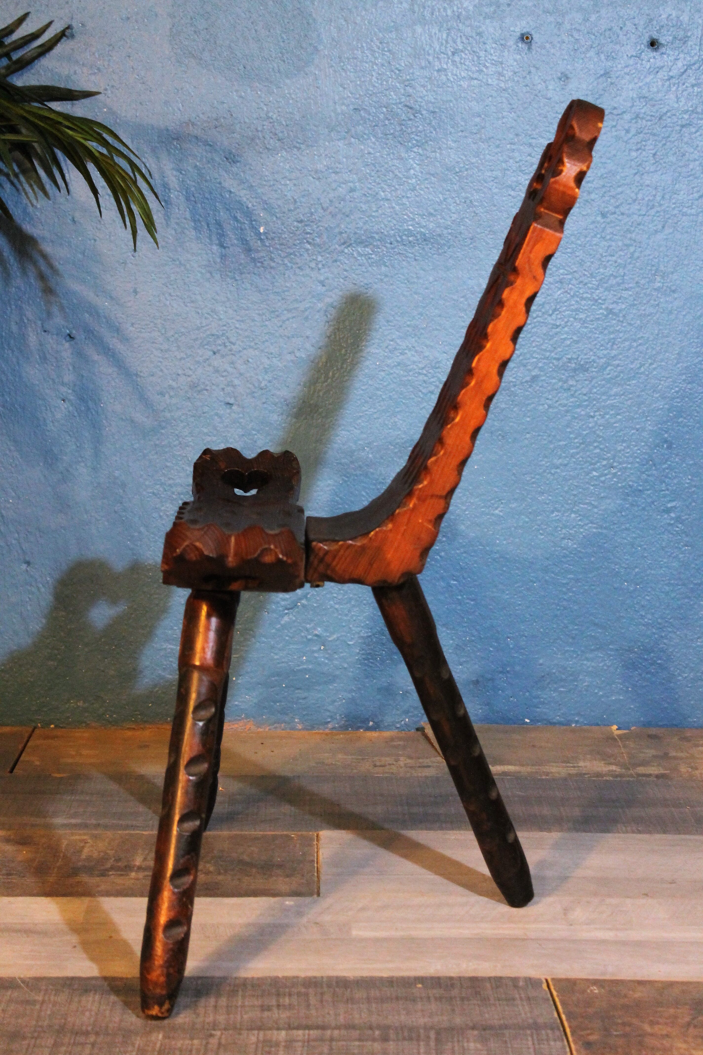 Brutalist tripod chairs 1960