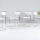 Set of Four Modern Italian White Leather Libellula Chairs by Giovanni Carini 70s