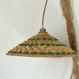 Japanese straw hat pendant lamp