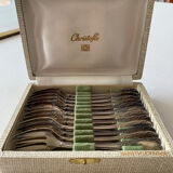 12 Christofle silver plated cake forks