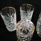 lemonade service, pitchers and glasses, in Lorraine crystal, the Grand Dukes, gold border