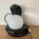 1970 cobra black ceramic lamp