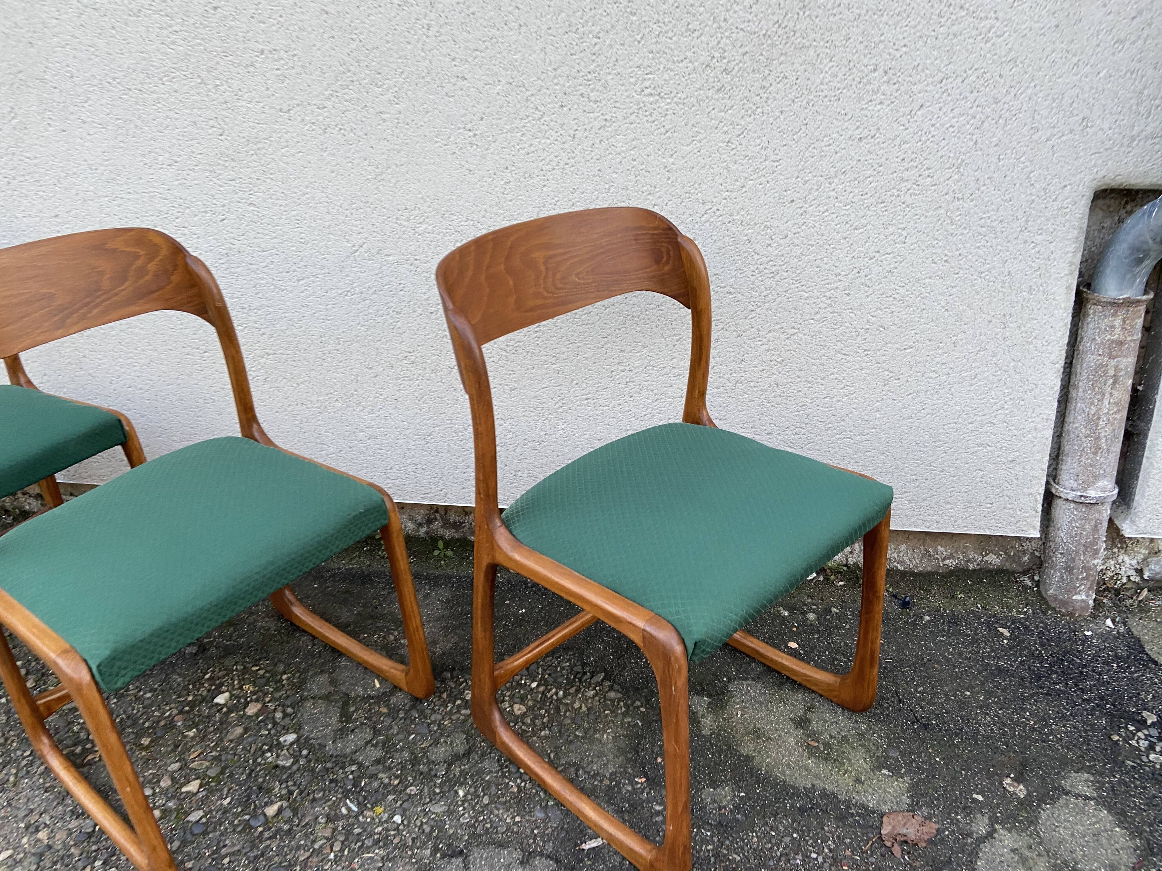 Series of 4 chairs Baumann 60s