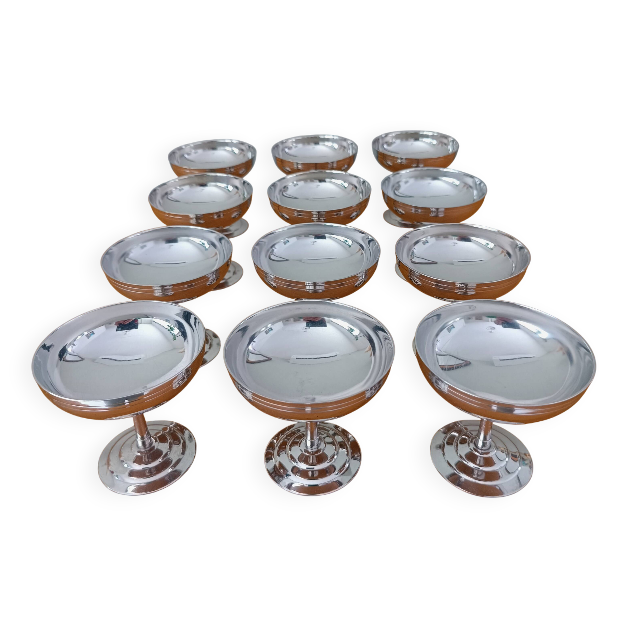 Rémy Letang stainless steel ice cream cups, set of 12