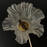 Opaline and glass table lamp