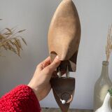 Old wooden shoe trees shapes vintage shoes