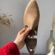 Old wooden shoe trees shapes vintage shoes