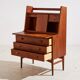 Restored teak bureau desk