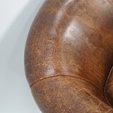 Vintage Dutch cognac coloured leather club chair, set of 2