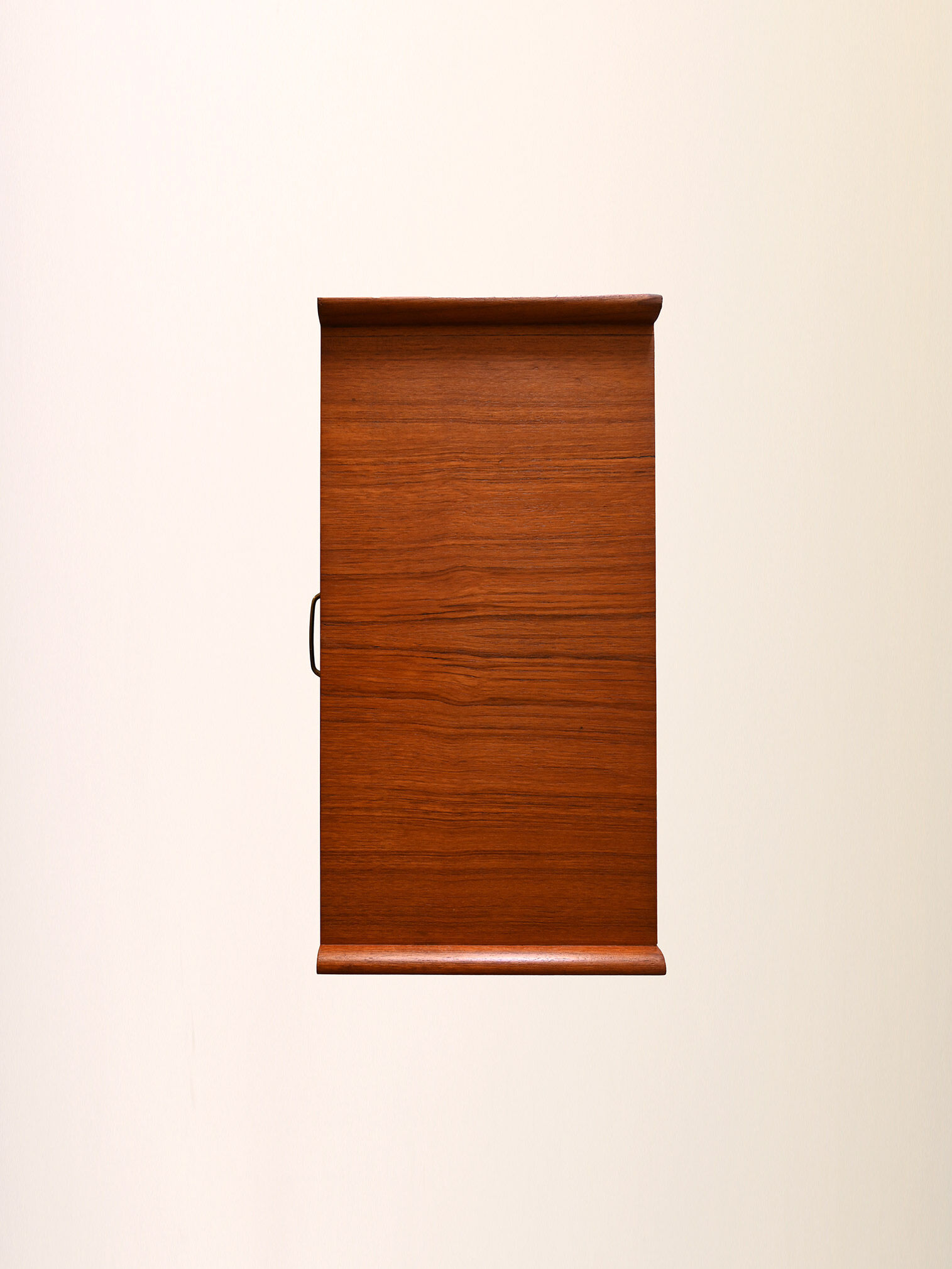 1950s Scandinavian Teak Nightstand with Brass Handles