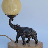 Old art deco elephant night light bedside lamp