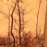 Louis Tauzin (1842-1915), “Landscape at the river” watercolor signed and framed