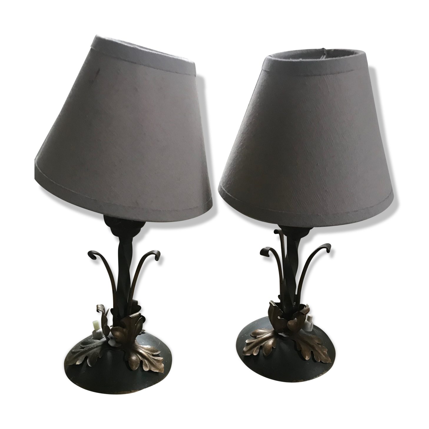 Pair of bedside lamps