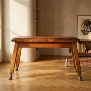 Gym bench vintage wood 1950s Czechoslovakia