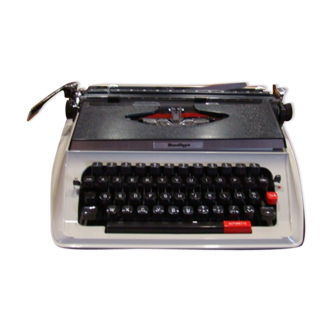 Old white typewriter