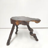Brutalist sofa end tree trunk