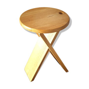 Tabouret pliant en bois 1980