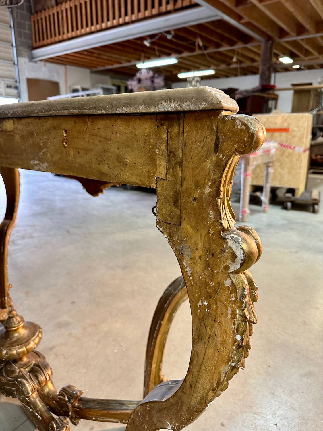 Gilded Louis XV style console