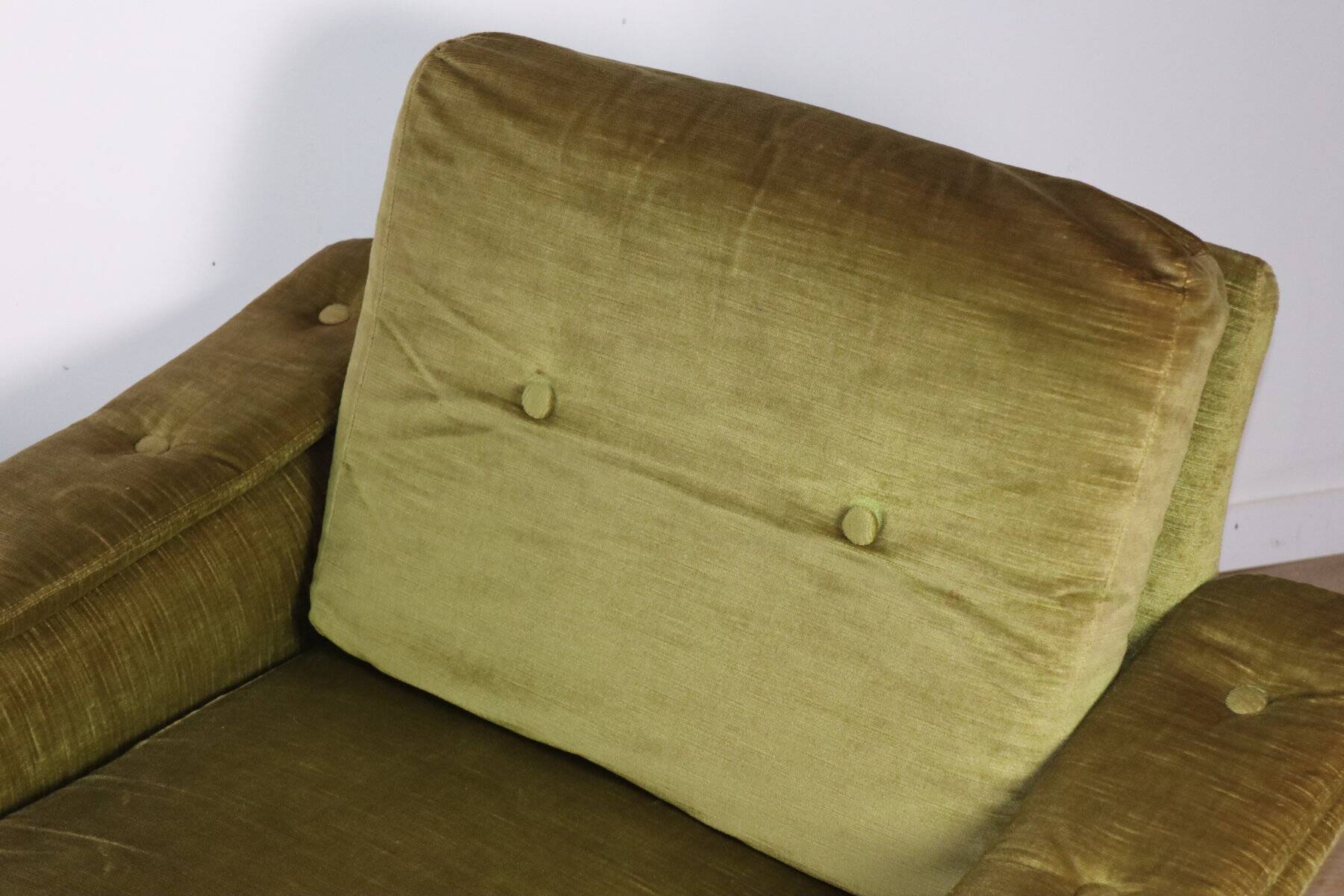 Pair of vintage velvet armchairs – 1960s