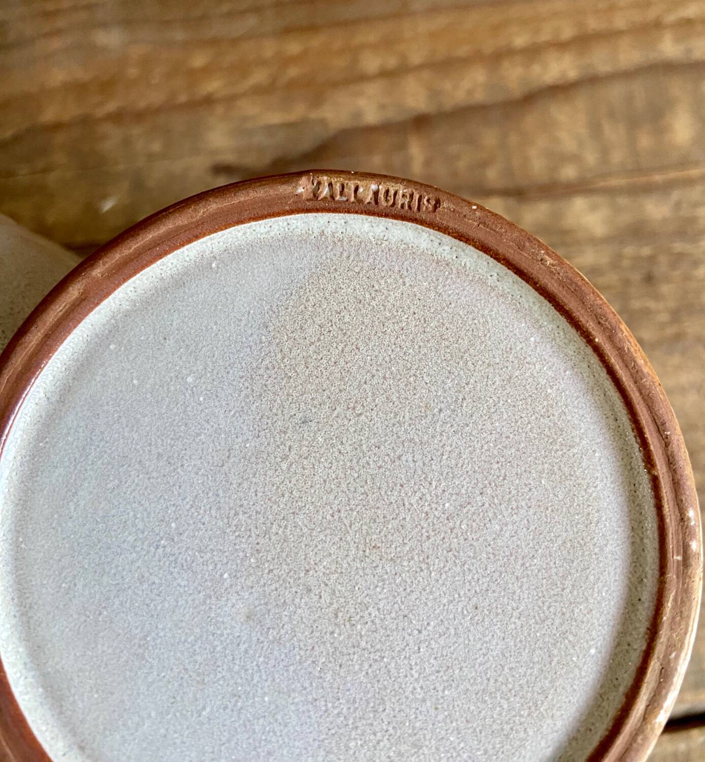 Duo of Vallauris stoneware mugs