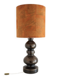 Italian Ceramic Table Lamp by Aldo Londi with Cork Lampshade, 1960