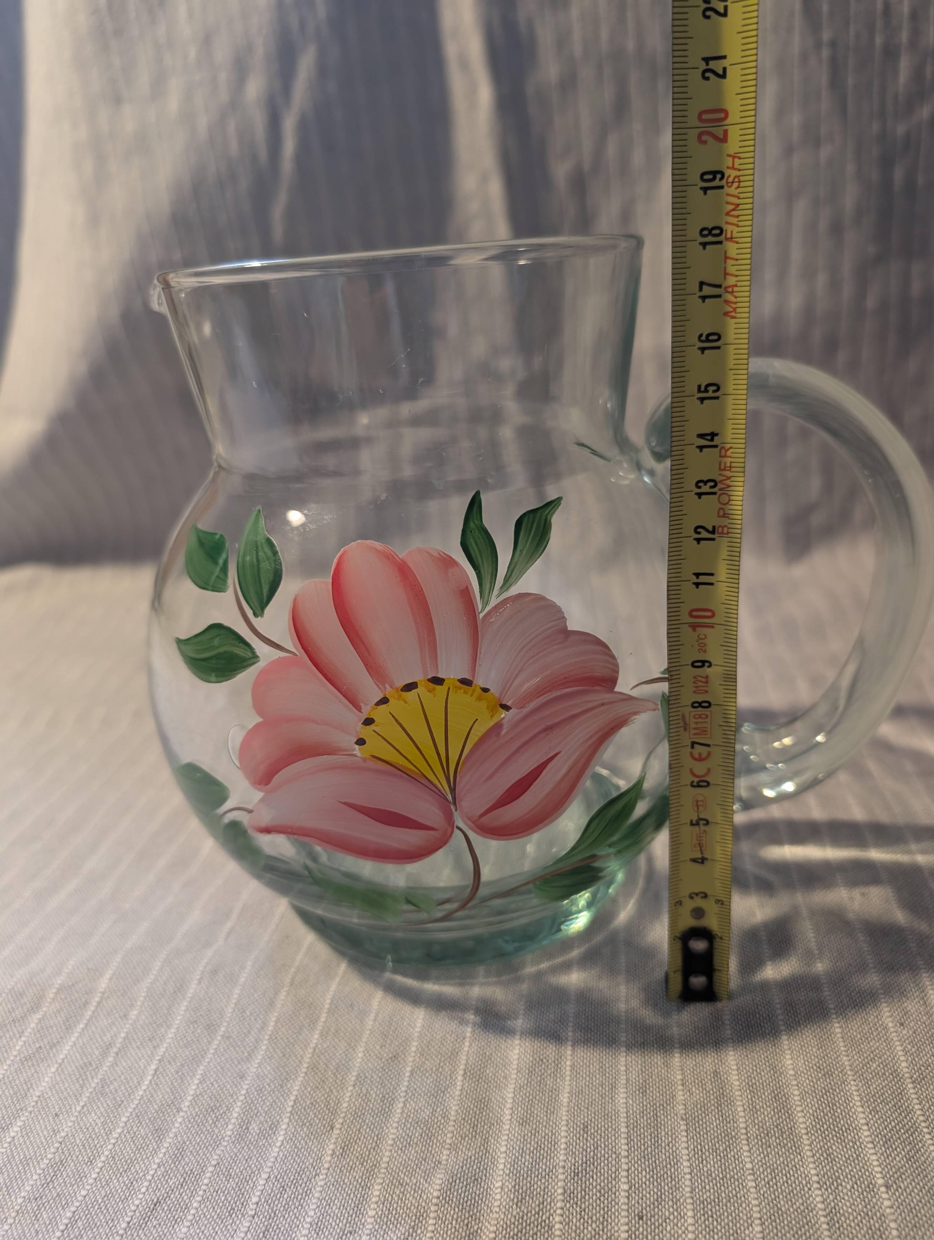 Decorative jug with floral pattern