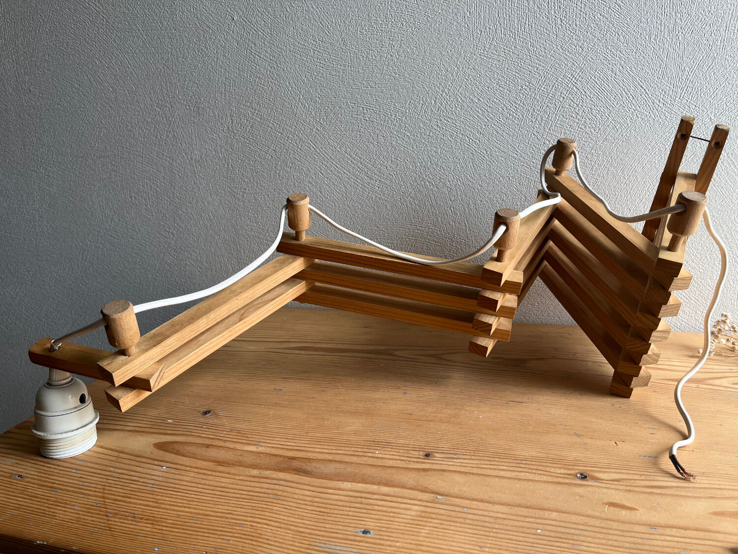 Vintage Scandinavian scissors wall light